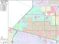 Sunrise Wall Map Zip Code