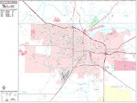 Albany Wall Map Zip Code