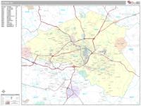 Athens Wall Map Zip Code