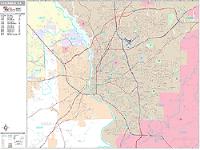 Columbus Wall Map Zip Code