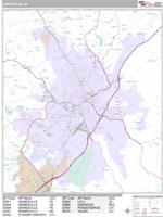 Gainesville Wall Map Zip Code