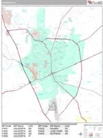 Valdosta Wall Map Zip Code