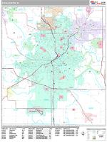 Cedar Rapids Wall Map Zip Code