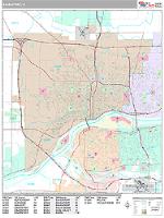 Davenport Wall Map Zip Code