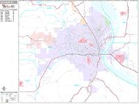 Dubuque Wall Map Zip Code