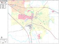 Iowa City Wall Map Zip Code
