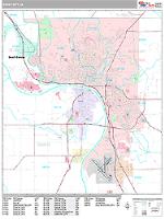 Sioux City Wall Map Zip Code
