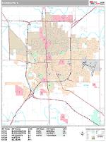 Bloomington Wall Map Zip Code