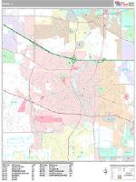 Elgin Wall Map Zip Code