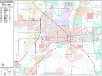 Joliet Wall Map Zip Code