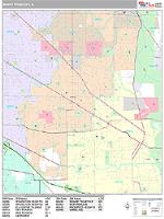 Mount Prospect Wall Map Zip Code