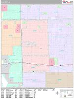 Oak Park Wall Map Zip Code
