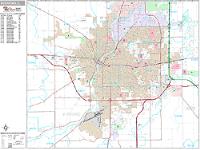 Rockford Wall Map Zip Code