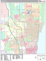 Waukegan Wall Map Zip Code