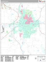 Bloomington Wall Map Zip Code