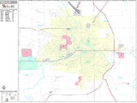Muncie Wall Map Zip Code