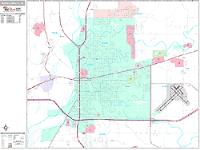 Terre Haute Wall Map Zip Code