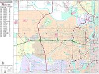Kansas City Wall Map Zip Code