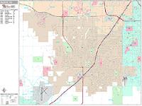 Olathe Wall Map Zip Code