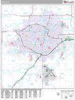 Topeka Wall Map Zip Code