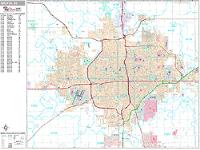 Wichita Wall Map Zip Code