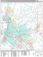 Baton Rouge Wall Map Zip Code