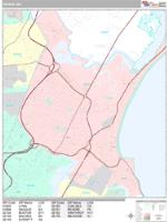 Revere Wall Map Zip Code
