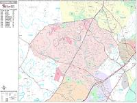 Columbia Wall Map Zip Code