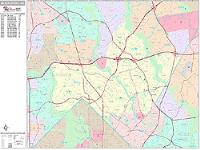 Silver Spring Wall Map Zip Code