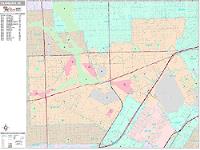 Dearborn Wall Map Zip Code
