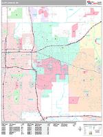 East Lansing Wall Map Zip Code