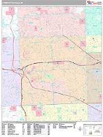 Farmington Hills Wall Map Zip Code