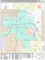 Grand Rapids Wall Map Zip Code