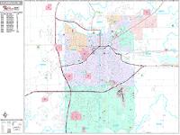 Kalamazoo Wall Map Zip Code