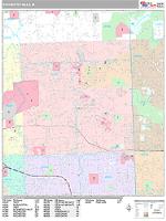 Rochester Hills Wall Map Zip Code
