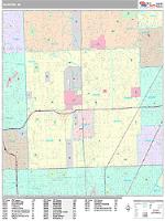 Warren Wall Map Zip Code