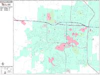 Columbia Wall Map Zip Code