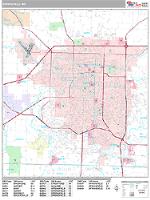 Springfield Wall Map Zip Code