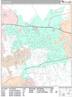 St. Peters Wall Map Zip Code