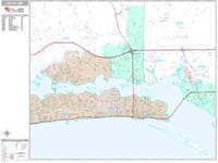 Biloxi Wall Map Zip Code
