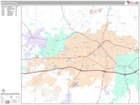 Burlington Wall Map Zip Code