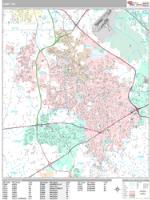 Cary Wall Map Zip Code