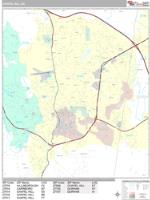 Chapel Hill Wall Map Zip Code