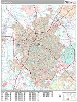 Charlotte Wall Map Zip Code