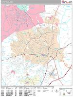 Fayetteville Wall Map Zip Code
