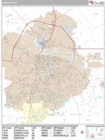 Greenville Wall Map Zip Code