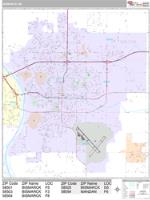 Bismarck Wall Map Zip Code