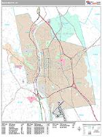 Manchester Wall Map Zip Code