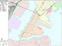 Bayonne Wall Map Zip Code