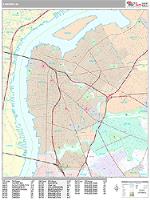 Camden Wall Map Zip Code